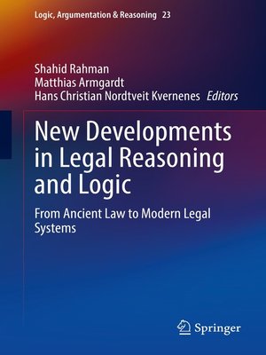 cover image of New Developments in Legal Reasoning and Logic